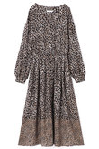レオパード開襟ワンピース