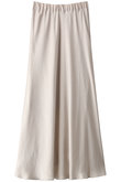 サテンロングフレアスカート