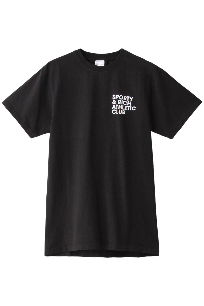 ＜ELLE SHOP＞ Whim Gazette 【Sporty＆Rich】Exercise Tシャツ (ブラック S) ウィム ガゼット ELLE SHOP