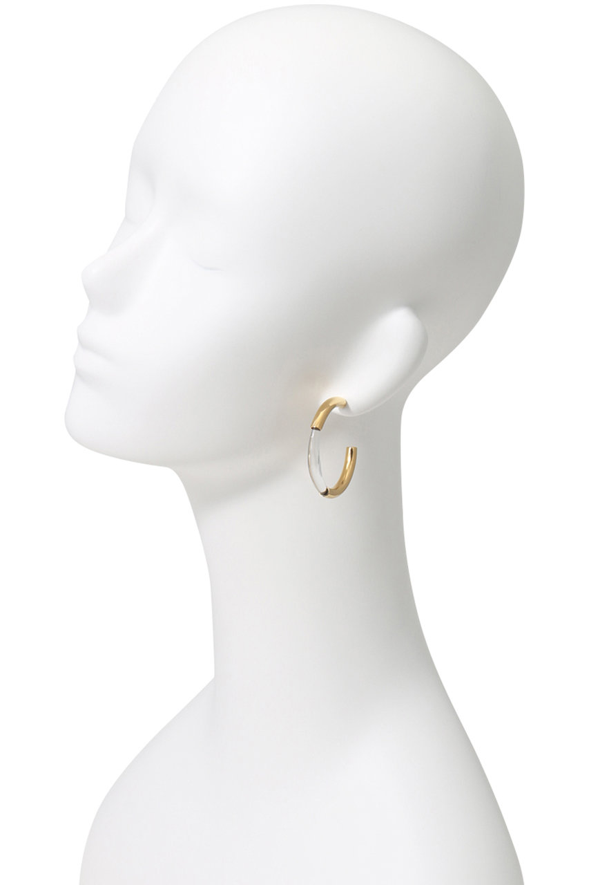 Whim Gazette ウィム ガゼット Shyla チャンキーフープピアス クリア の通販 Elleshop エル ショップ