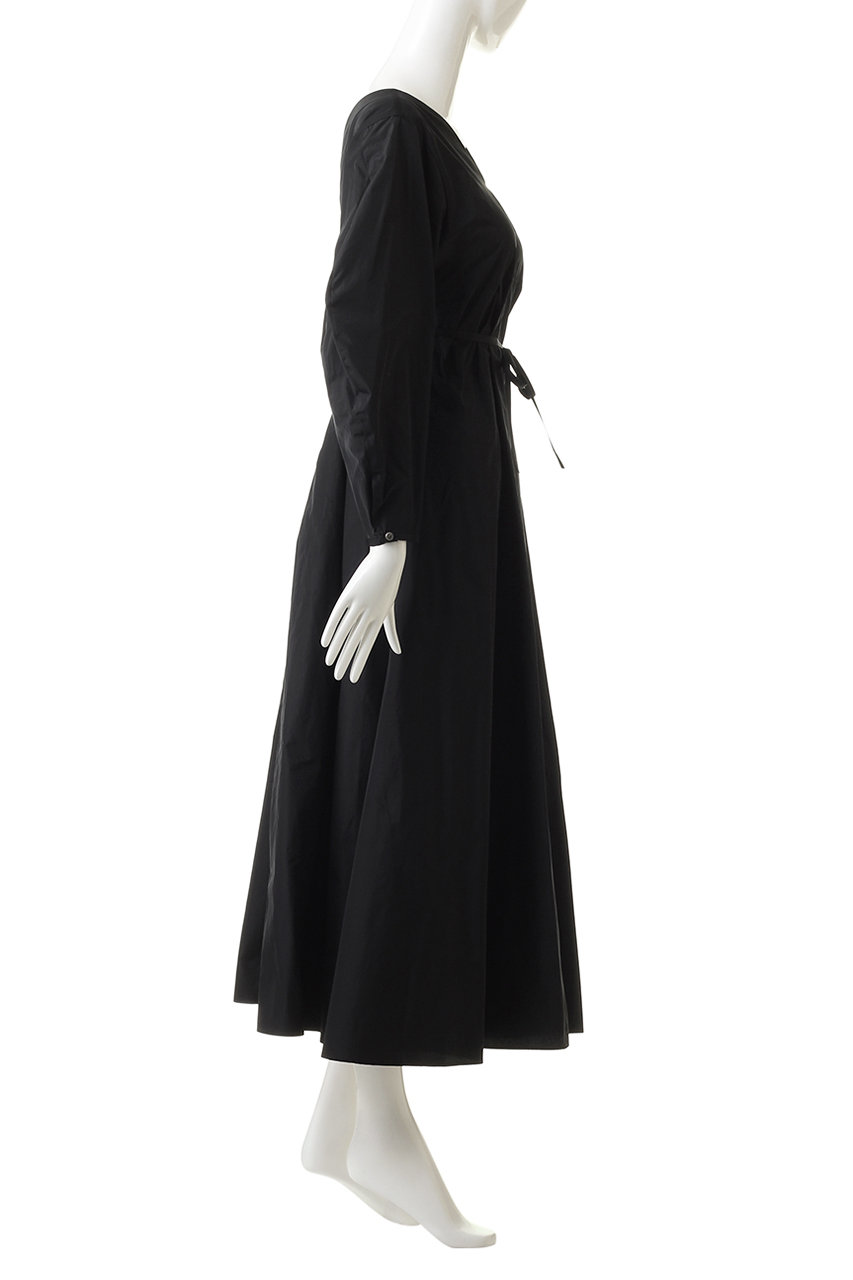 Whim Gazette ウィム ガゼット Taffetaロングワンピース ブラック の通販 Elleshop エル ショップ