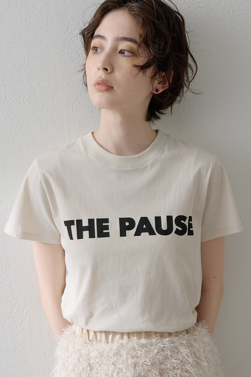 Whim Gazette 【THE PAUSE】THE PAUSE Tシャツ (ライトベージュ, F) ウィム ガゼット ELLE SHOP Whim Gazette 【THE PAUSE】THE PAUSE Tシャツ (ライトベージュ, F) ウィム ガゼット ELLE SHOP