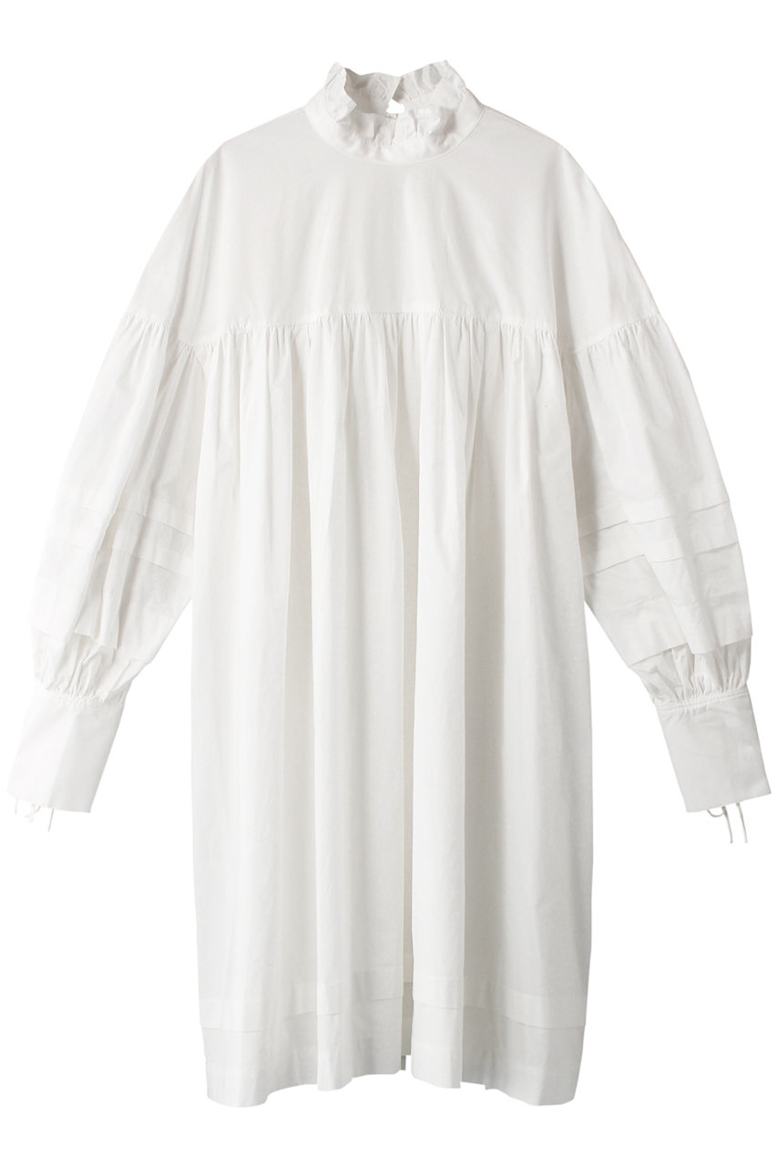 Whim Gazette ウィム ガゼット タックボリュームワンピース オフホワイト の通販 Elleshop エル ショップ