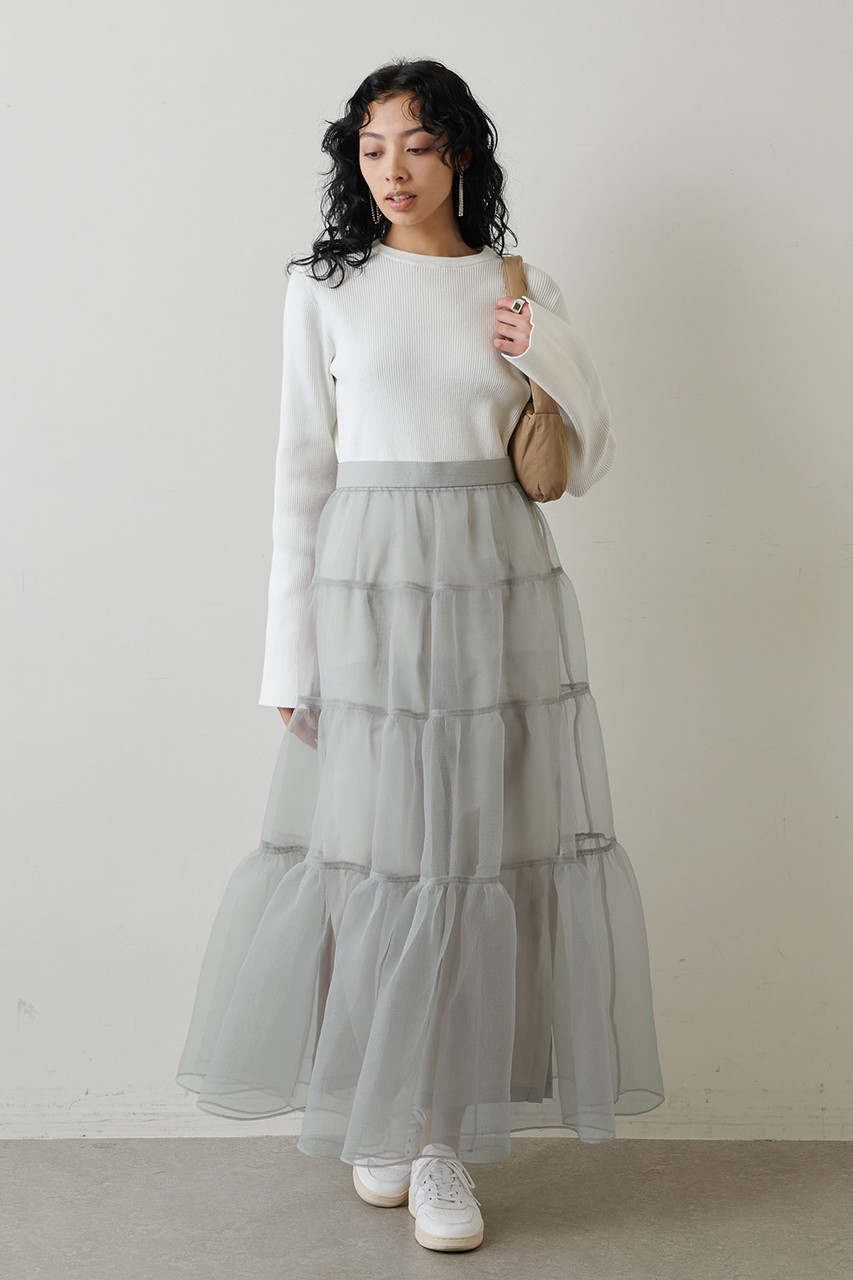 Whim Gazette(ウィム ガゼット)｜オーガンジーボリュームスカート  