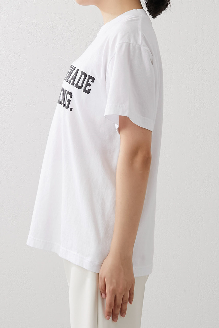Whim Gazette(ウィム ガゼット)｜フロッキーロゴTシャツ/オフホワイト 