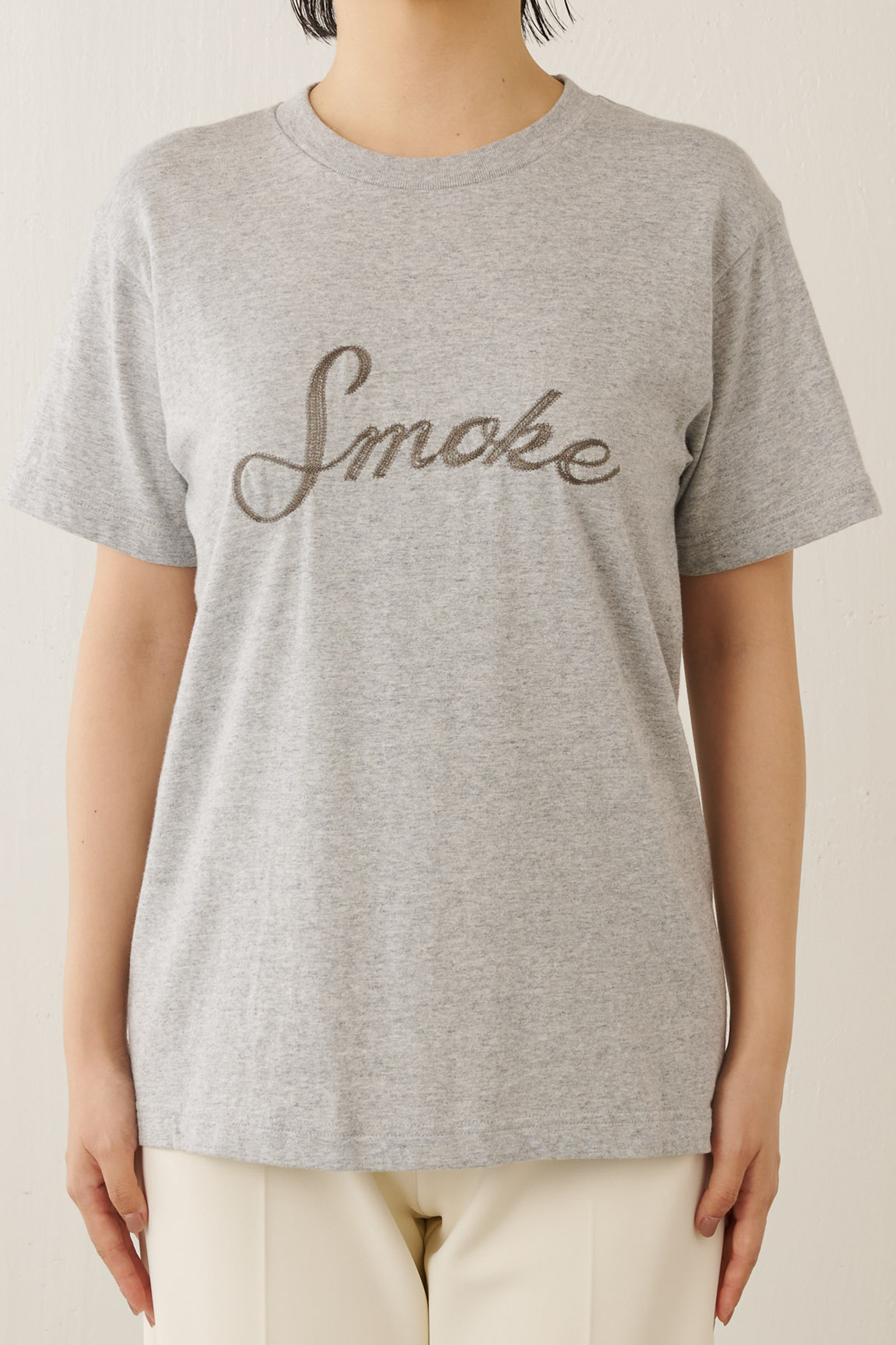 smoke刺繍Tシャツ