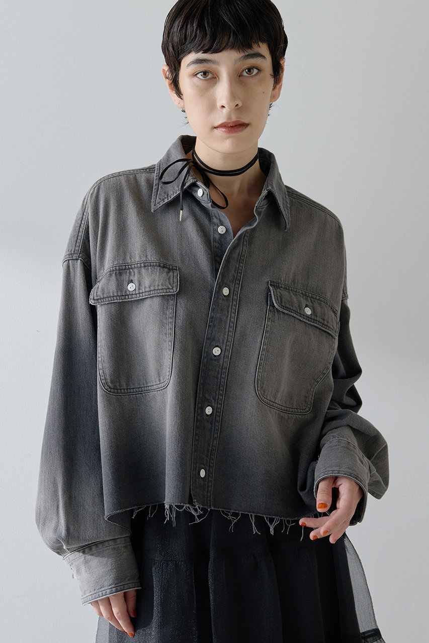 Whim Gazette デニムシャツ (グレー, F) ウィム ガゼット ELLE SHOP Whim Gazette デニムシャツ (グレー, F) ウィム ガゼット ELLE SHOP