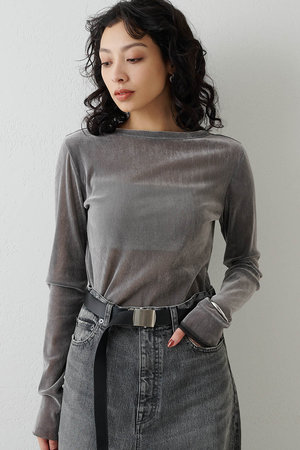 ウィム ガゼット/Whim Gazetteのフロッキーバックシャンカットソー(110100/110103)