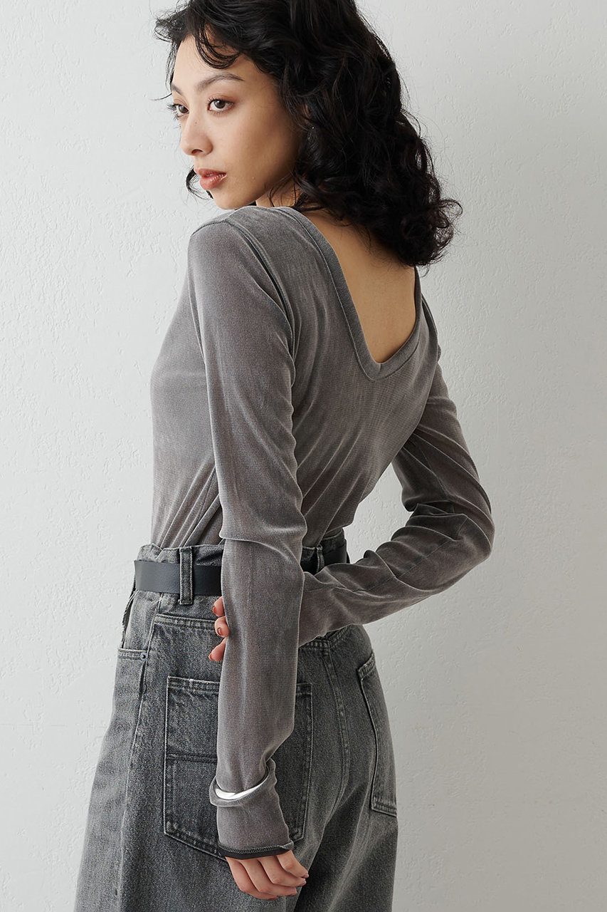 Whim Gazette(ウィム ガゼット)｜フロッキーバックシャンカットソー