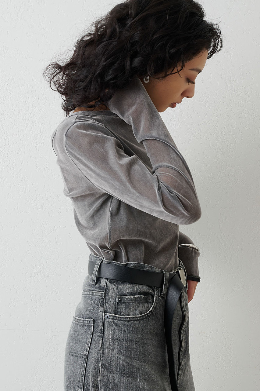 Whim Gazette(ウィム ガゼット)｜フロッキーバックシャンカットソー