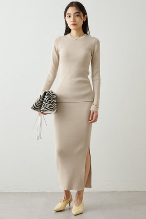 リブニットスカート