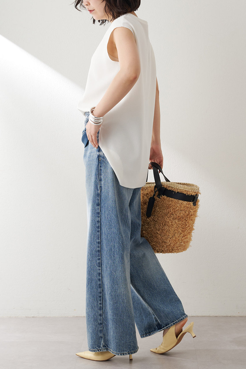 Whim Gazette ウィムガゼット　ペプラムノースリーブプルオーバー ウィムガゼット Whim Gazette 【THE PAUSE】ペプラム