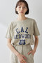 【予約販売】フロスト加工ロゴTシャツ ウィム ガゼット/Whim Gazette グレージュ