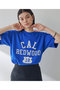 【予約販売】フロスト加工ロゴTシャツ ウィム ガゼット/Whim Gazette ブルー