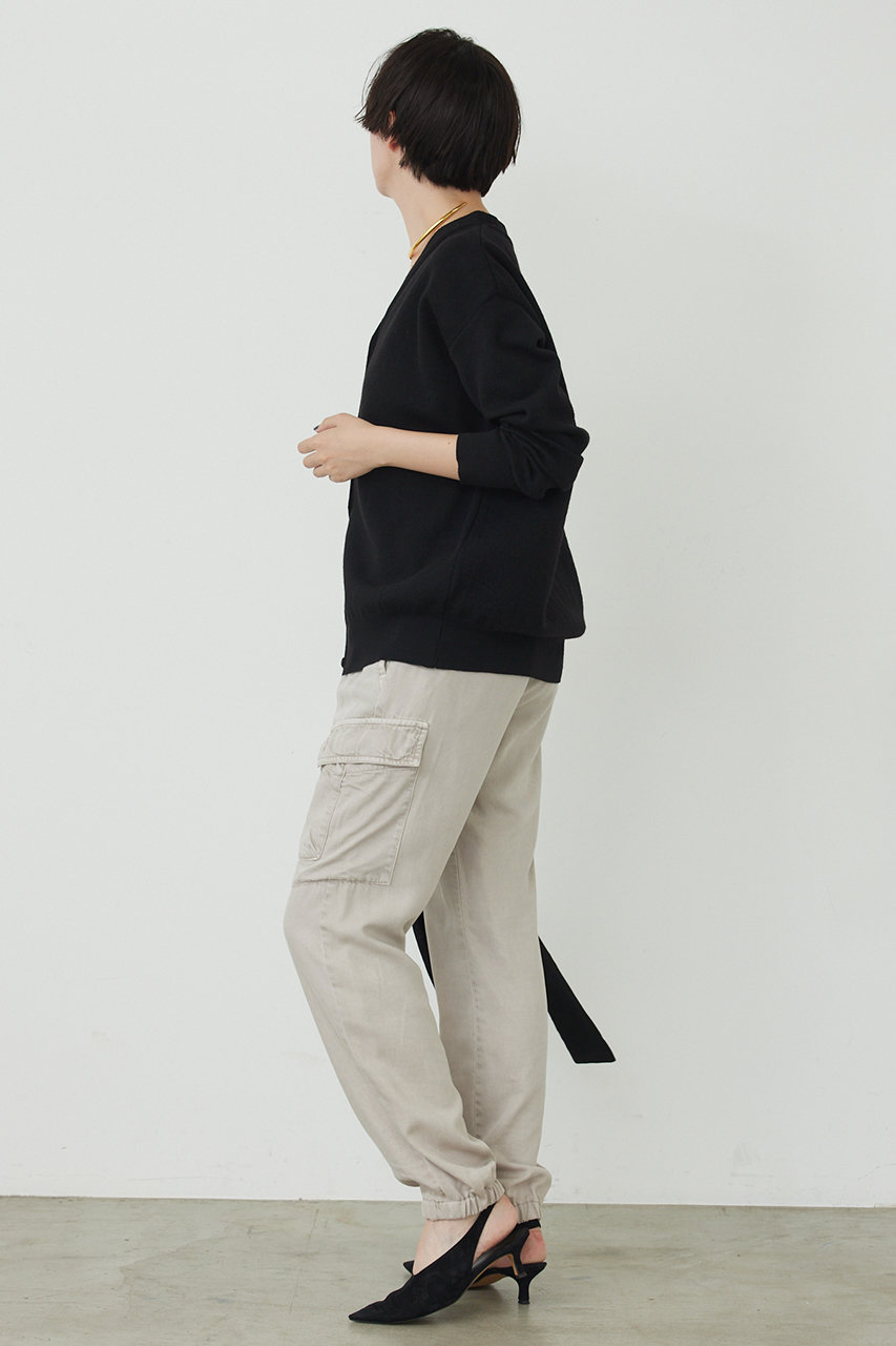 Whim Gazette(ウィム ガゼット)｜ミラノリブカーディガン/ブラック の