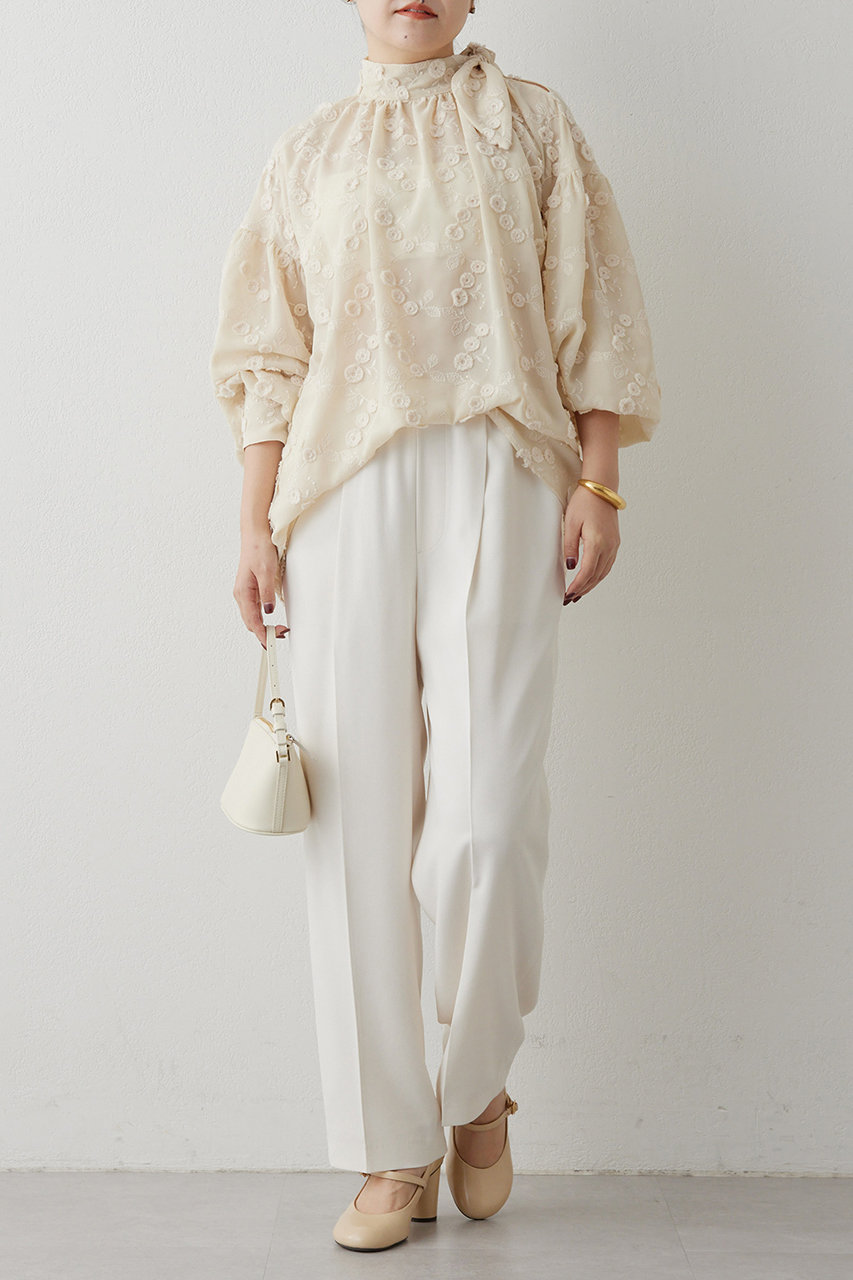 ウィムガゼット Whim Gazette パンツ 白パンツ フロントスリットパンツ