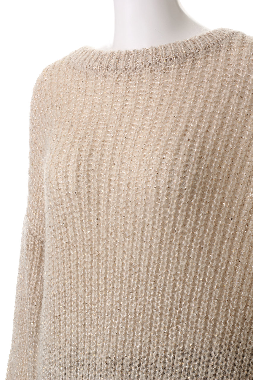 THE PAUSE / スパンコールニットプルオーバー/ニット・セーター(厚手)/--/ポリエステル/PNK/ラメ Whim Gazette(ウィム ガゼット)｜【THE PAUSE】スパンコールニットプル