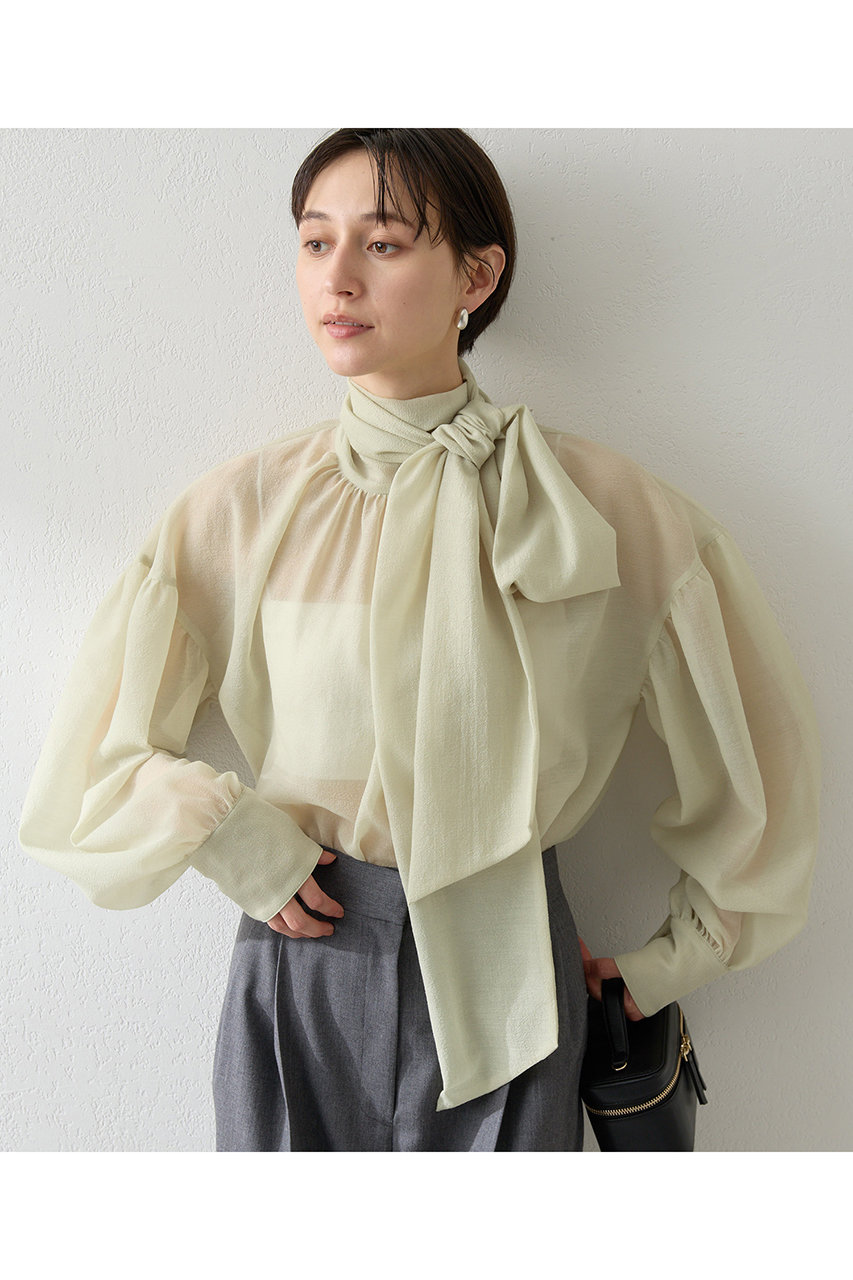 オーガンザボウブラウス