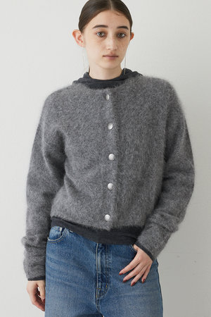 Whim Gazette シルクカシミヤ カーディガン グレー Fサイズ 秋冬 あまく