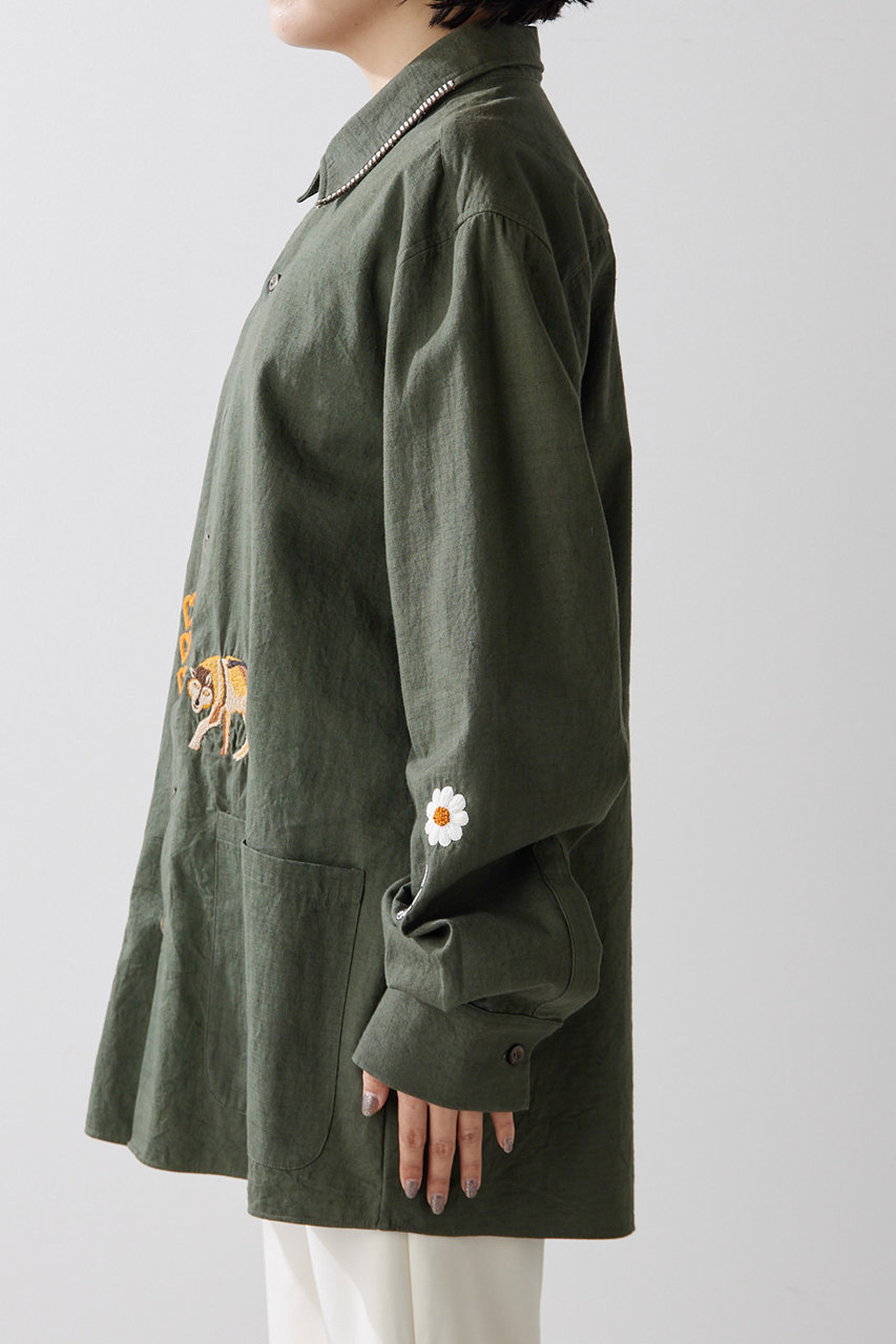 Whim Gazette(ウィム ガゼット)｜【15th Anniversary】【Tribu-to】Animal Miltary Jacket/カーキ  の通販｜ELLESHOP・(エル・ショップ)