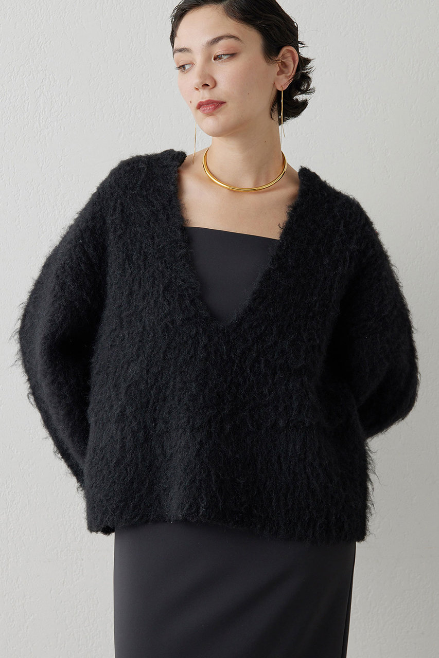 コメントにて500円OFF ウィムガゼットミックスヤーンVネックプルオーバー コメントにて500円OFF ウィムガゼットミックスヤーンVネックプルオーバー