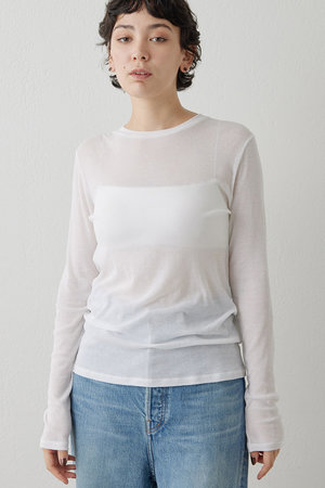 ウィム ガゼット/Whim Gazetteのシアーフライスクルーネックプルオーバー(110100/110103)