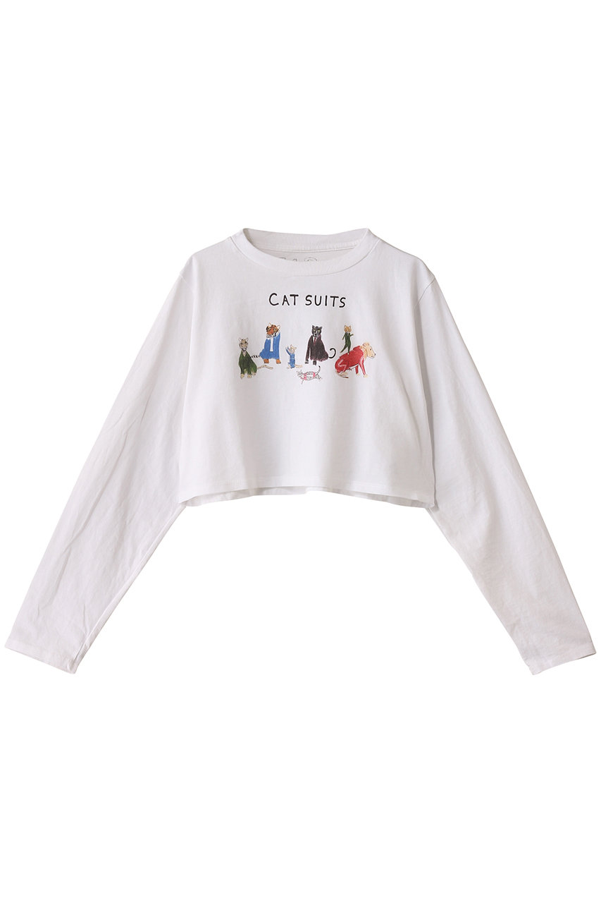 ウィム ガゼット/Whim Gazetteの【Unfortunate Portrait】Cat Suits L/S Tee(ホワイト/WGZ1051106D0004)