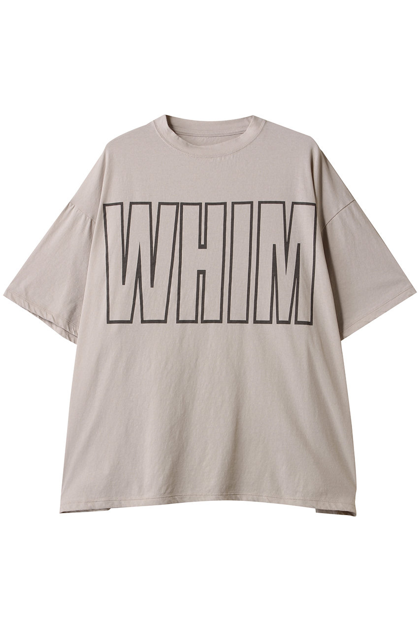 Whim Gazette リラックスロゴTシャツ (グレージュ, F) ウィム ガゼット ELLE SHOP Whim Gazette リラックスロゴTシャツ (グレージュ, F) ウィム ガゼット ELLE SHOP