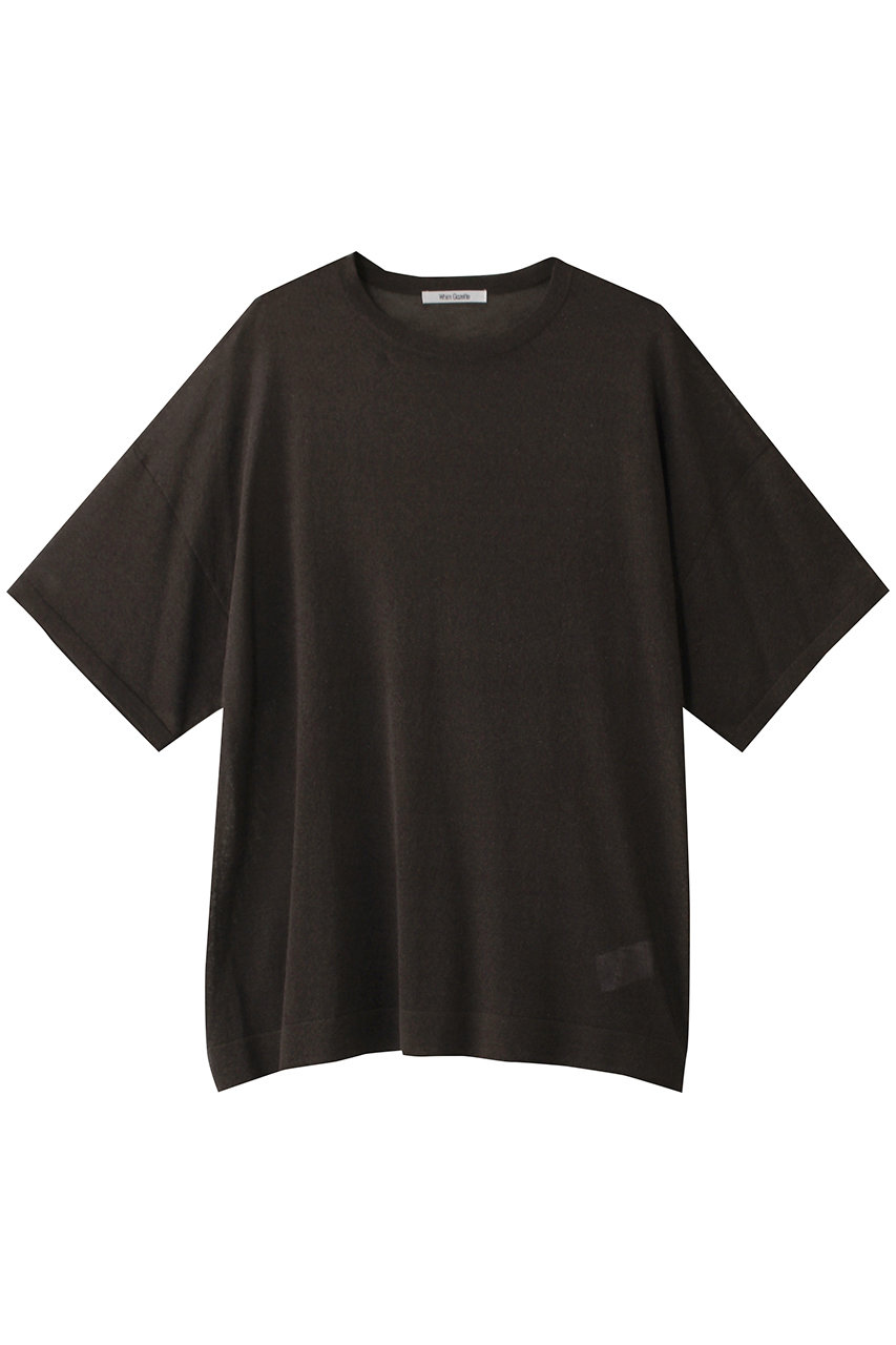 Whim Gazette(ウィム ガゼット)｜ラメニットTシャツ/ダーク