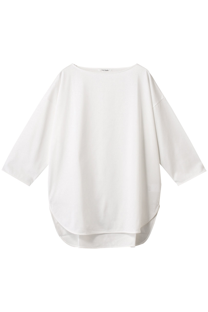 Whim Gazette ボートコットンジャージープルオーバー (ホワイト, F) ウィム ガゼット ELLE SHOP Whim Gazette ボートコットンジャージープルオーバー (ホワイト, F) ウィム ガゼット ELLE SHOP