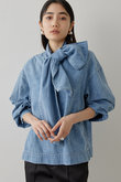 Whim Gazette(ウィム ガゼット)｜DENIMボウブラウス/インディゴ