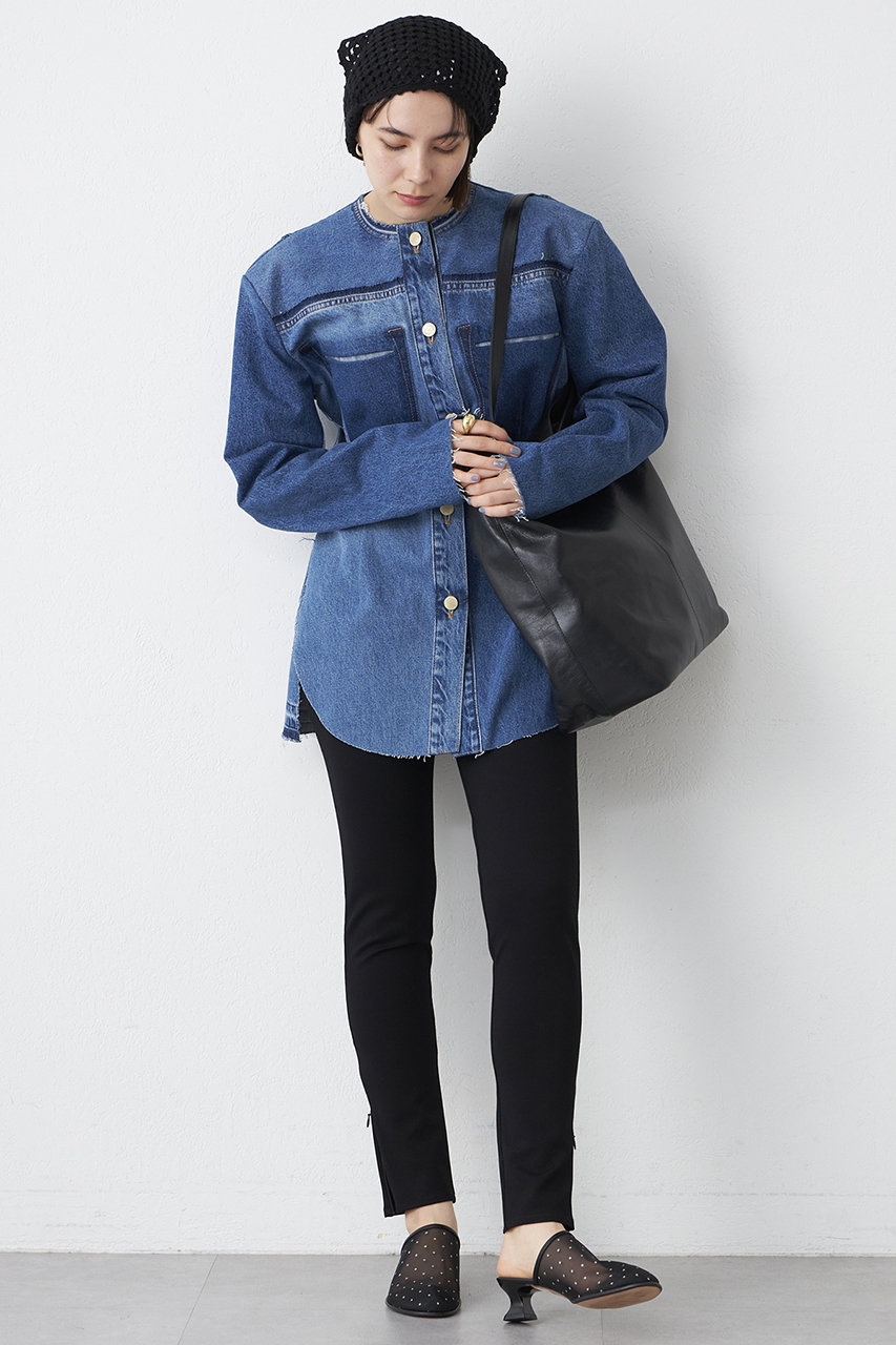 Whim Gazette(ウィム ガゼット)｜レギンスZIPパンツ/ブラック の通販