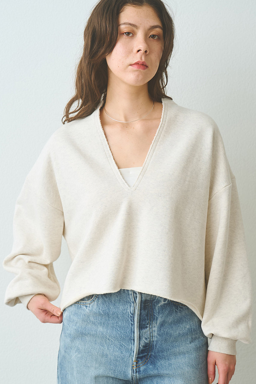 ウィム ガゼット/Whim Gazetteの【予約販売】スウェットVネックプルオーバー2(エクリュ/WGZ1051206A0008)