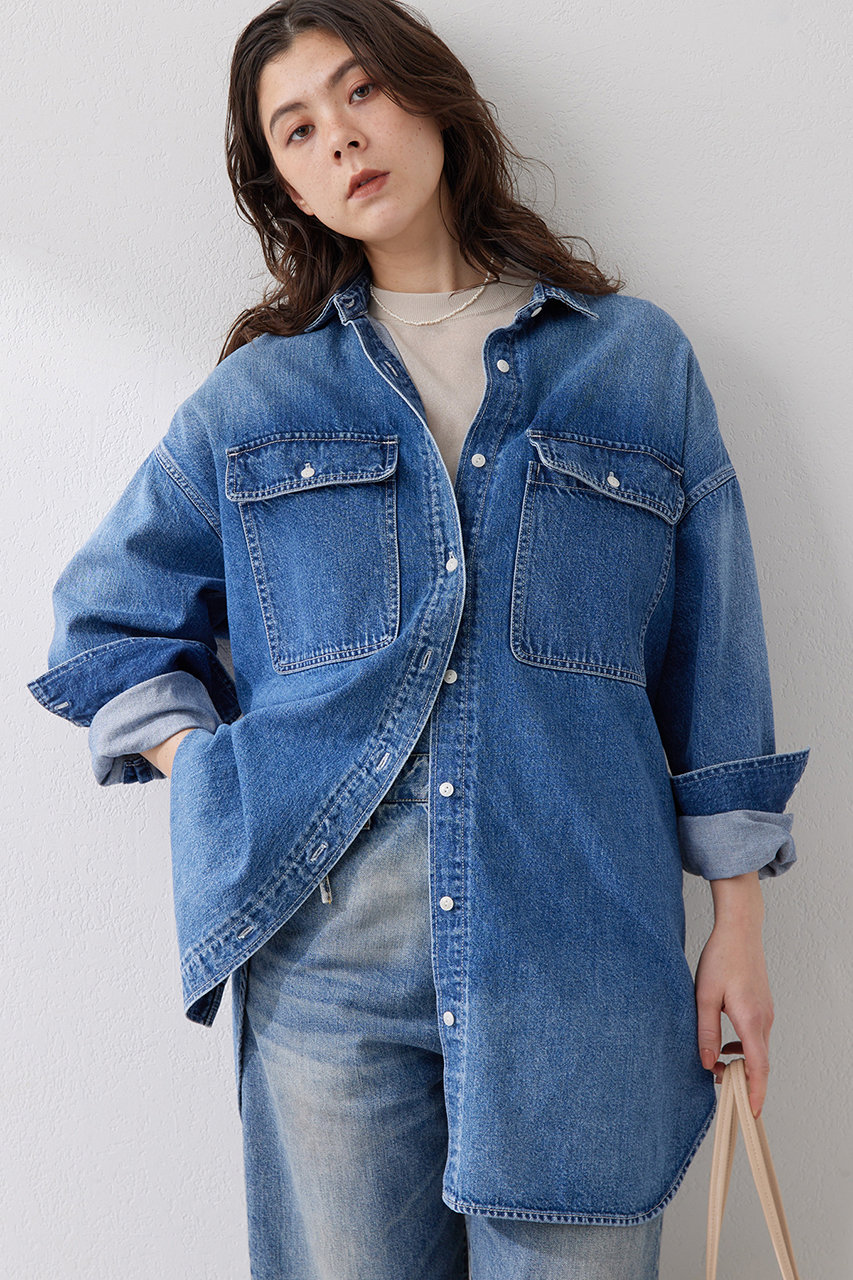 DENIMシャツワンピース