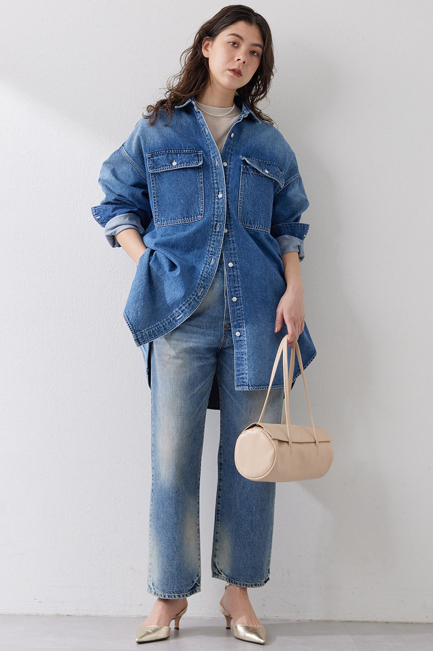 Whim Gazette　ウィムガゼット　DENIM　シャツ　ワンピース ウィムガゼット Whim Gazette DENIMシャツワンピース （indigo