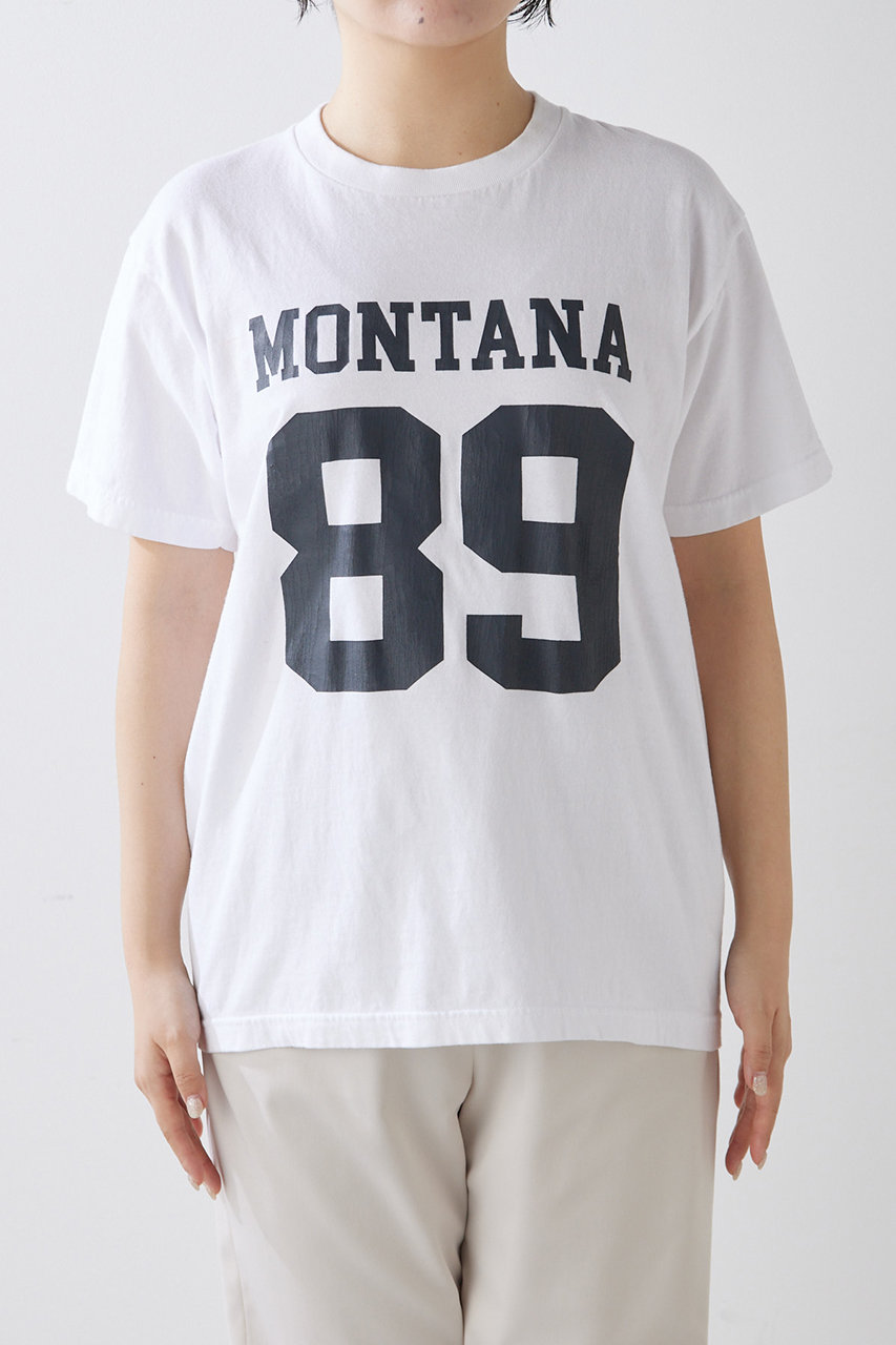 Whim Gazette，ウィムガゼット　ナンバリングTシャツ　ホワイト Whim Gazette(ウィム ガゼット)｜ナンバリングTシャツ/オフ