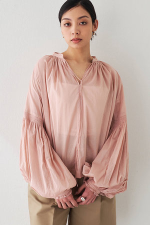 美品✳︎ウィムガゼット ラッフルフリルブラウス 2WAY シアー