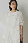 Whim Gazette ウィムガゼット　ホワイト　シアーラミージャケット クーポン】【セール 50%OFF】【一部店舗＆WEB限定カラーあり