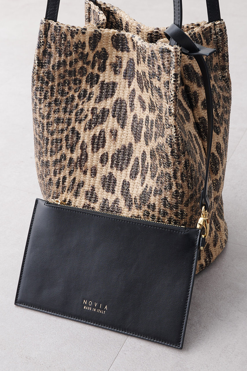 完売！　ウィムガゼット　ヒョウ柄　NOVIA 別注Straw LEO TOTE 完売！ ウィムガゼット ヒョウ柄 NOVIA 別注Straw LEO TOTE