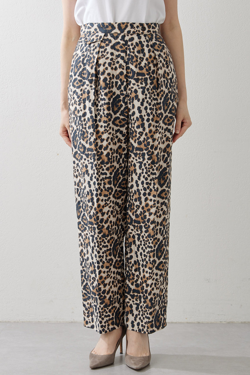 美品　Whim Gazette デニムサロペット レオパードパッチ 美品 Whim Gazette デニムサロペット レオパードパッチ