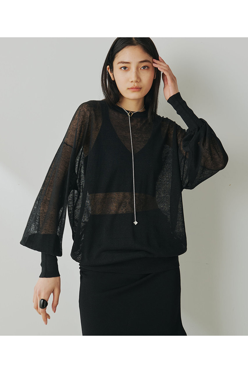 Whim Gazette リネンジレ　ブラック　フリーサイズ Whim Gazette リネンジレブラックフリーサイズ