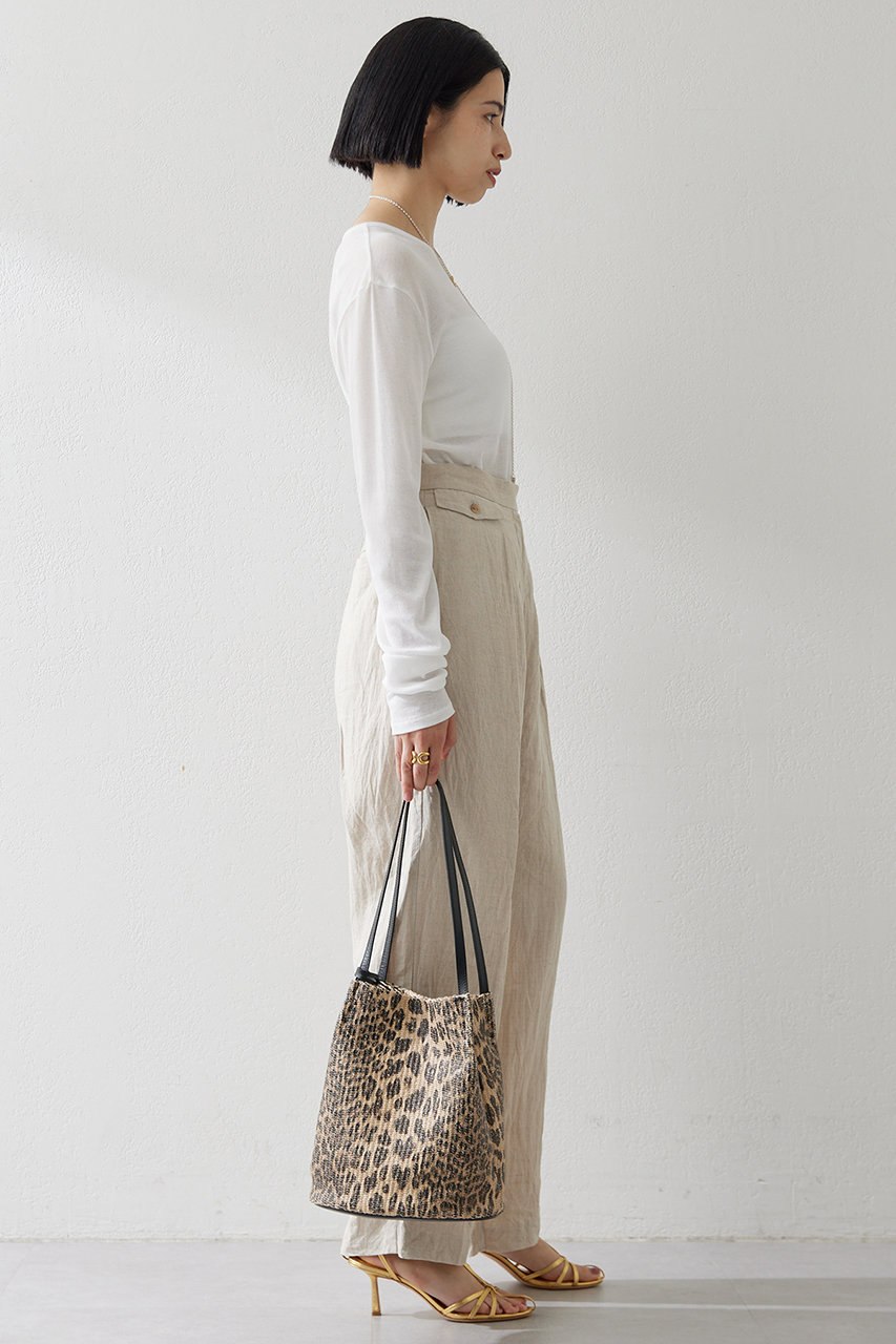 Whim Gazette ホワイト 長袖トップス GAZETTEロングTシャツ | Whim Gazette(ウィム ガゼット)レディース