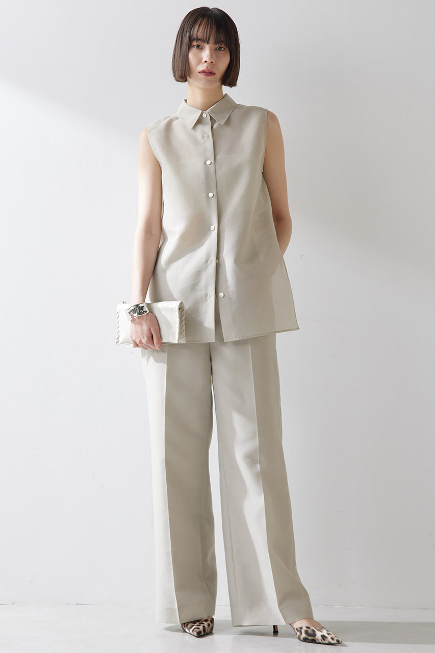 Whim Gazette シアーハイウエストパンツ (ベージュ, 36) ウィム ガゼット ELLE SHOP Whim Gazette シアーハイウエストパンツ (ベージュ, 36) ウィム ガゼット ELLE SHOP