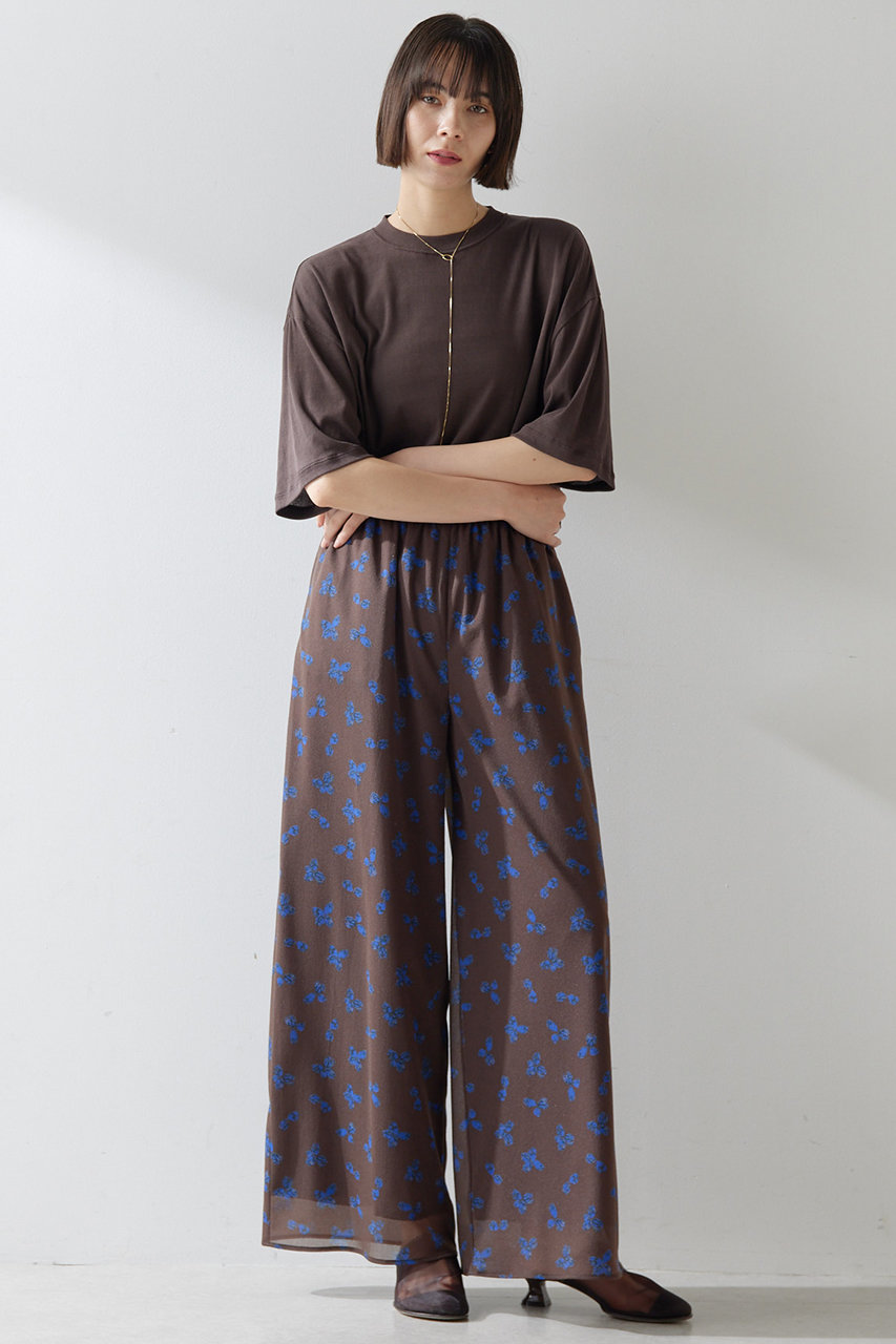 Whim Gazette シアーフラワーパンツ (ブラウン, F) ウィム ガゼット ELLE SHOP Whim Gazette シアーフラワーパンツ (ブラウン, F) ウィム ガゼット ELLE SHOP