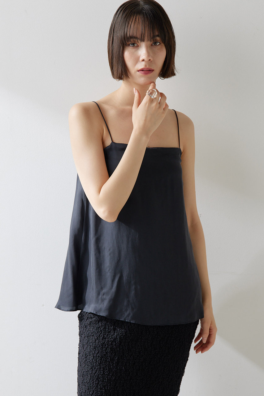 Whim Gazette サテンキャミソール (ブラック, F) ウィム ガゼット ELLE SHOP Whim Gazette サテンキャミソール (ブラック, F) ウィム ガゼット ELLE SHOP
