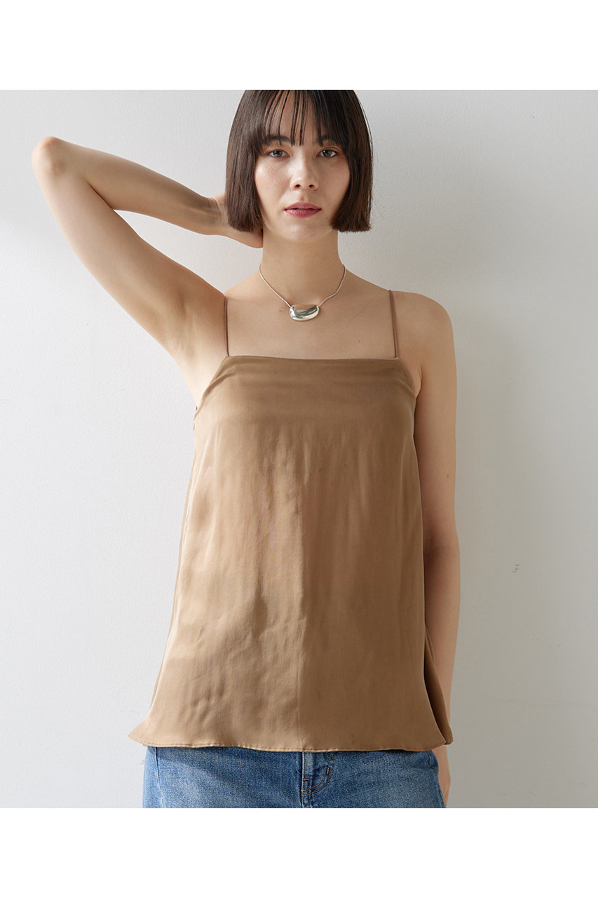 Whim Gazette サテンキャミソール (ブラウン, F) ウィム ガゼット ELLE SHOP Whim Gazette サテンキャミソール (ブラウン, F) ウィム ガゼット ELLE SHOP