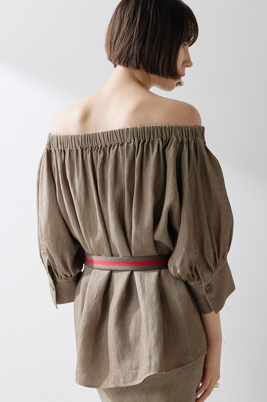 新品 Whim Gazette 25SS ツイル顔料染めスカート モカ 38 Whim Gazette（ウィム ガゼット） スカート ツイル顔料染めスカート