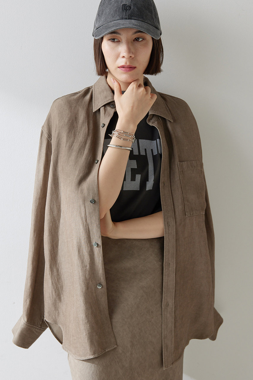 Whim Gazette ツイル顔料染めオーバーシャツ (モカ, F) ウィム ガゼット ELLE SHOP Whim Gazette ツイル顔料染めオーバーシャツ (モカ, F) ウィム ガゼット ELLE SHOP