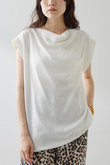 サテンワッシャーノースリブラウス
