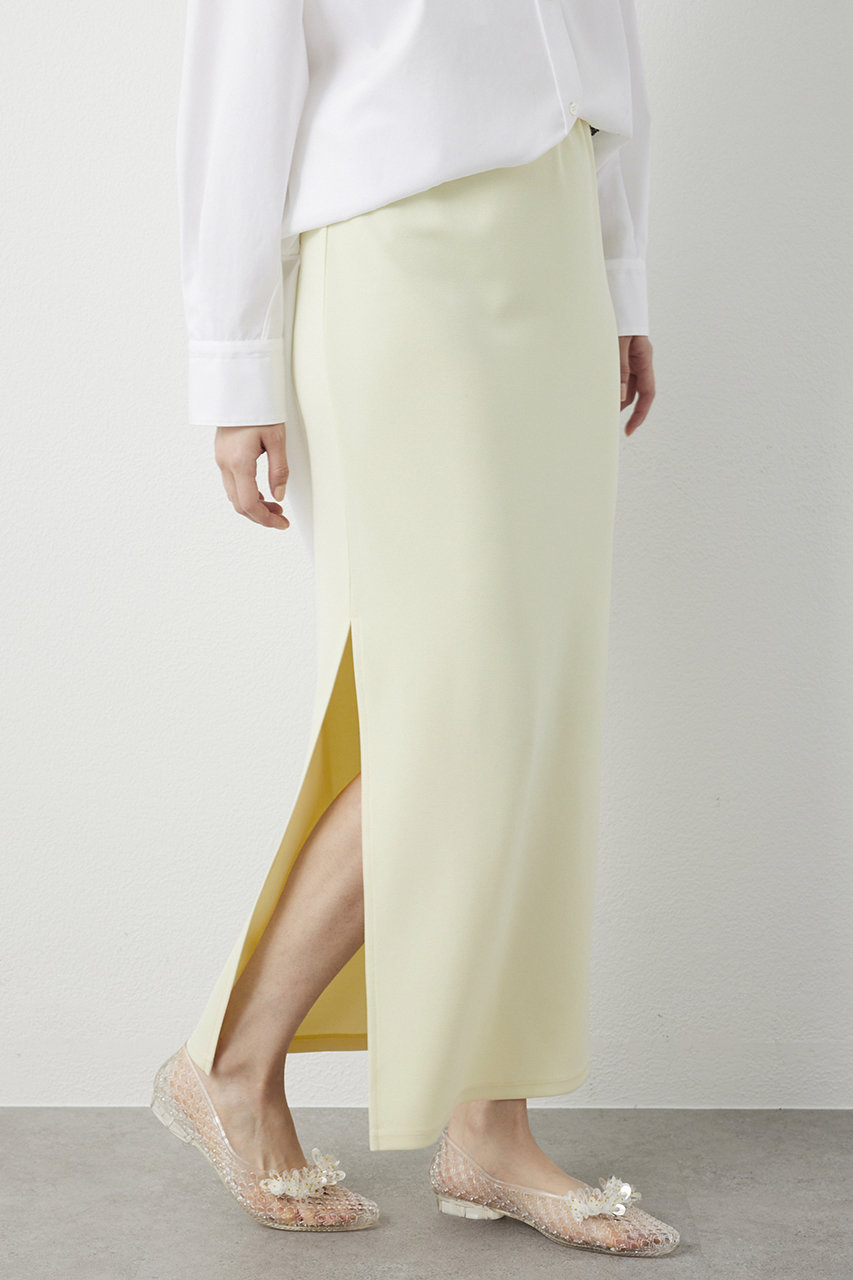 ウィム ガゼット/Whim Gazetteの【予約販売】カットジョーゼットスリットスカート(イエロー/WGZ1061201A0007)
